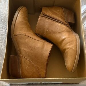 Lucky Brand Brown Leather Ankle Booties